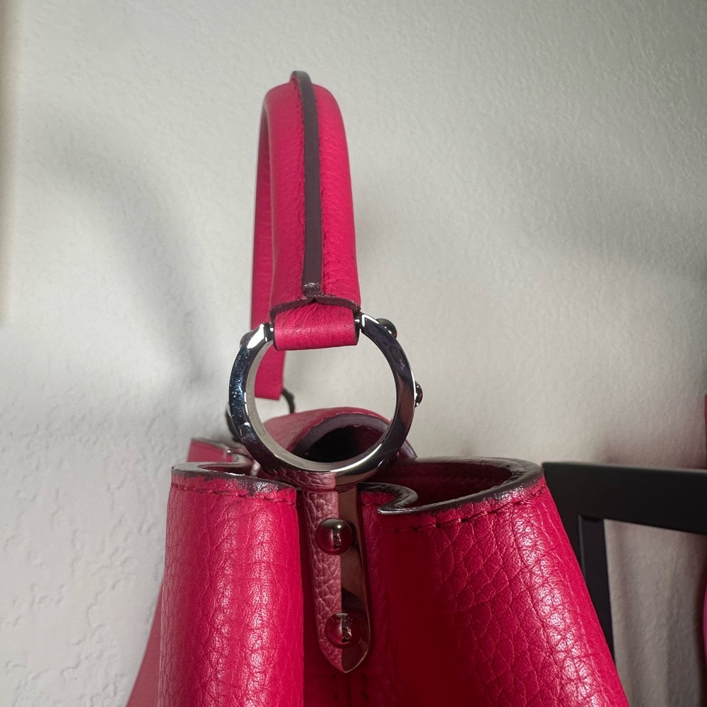Authentic Louis Vuitton Hot Pink Capucines Top Handle Satchel - Picture 8 of 16